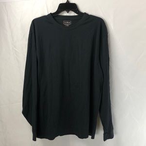 LL Bean Traditional Fit Large Regular Black Long sleeve T-shirt. Brand new!